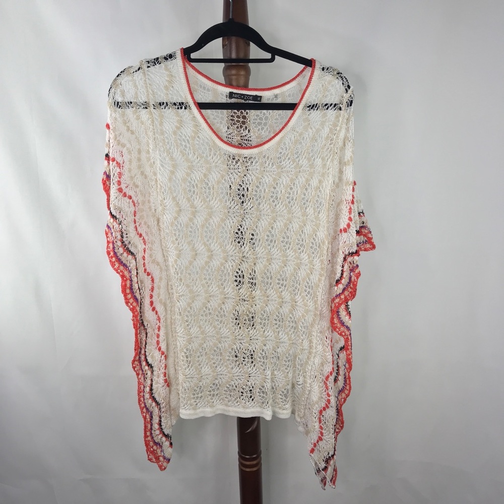 Mix & Zoe XS Crochet Sweater Butterfly Sleeve